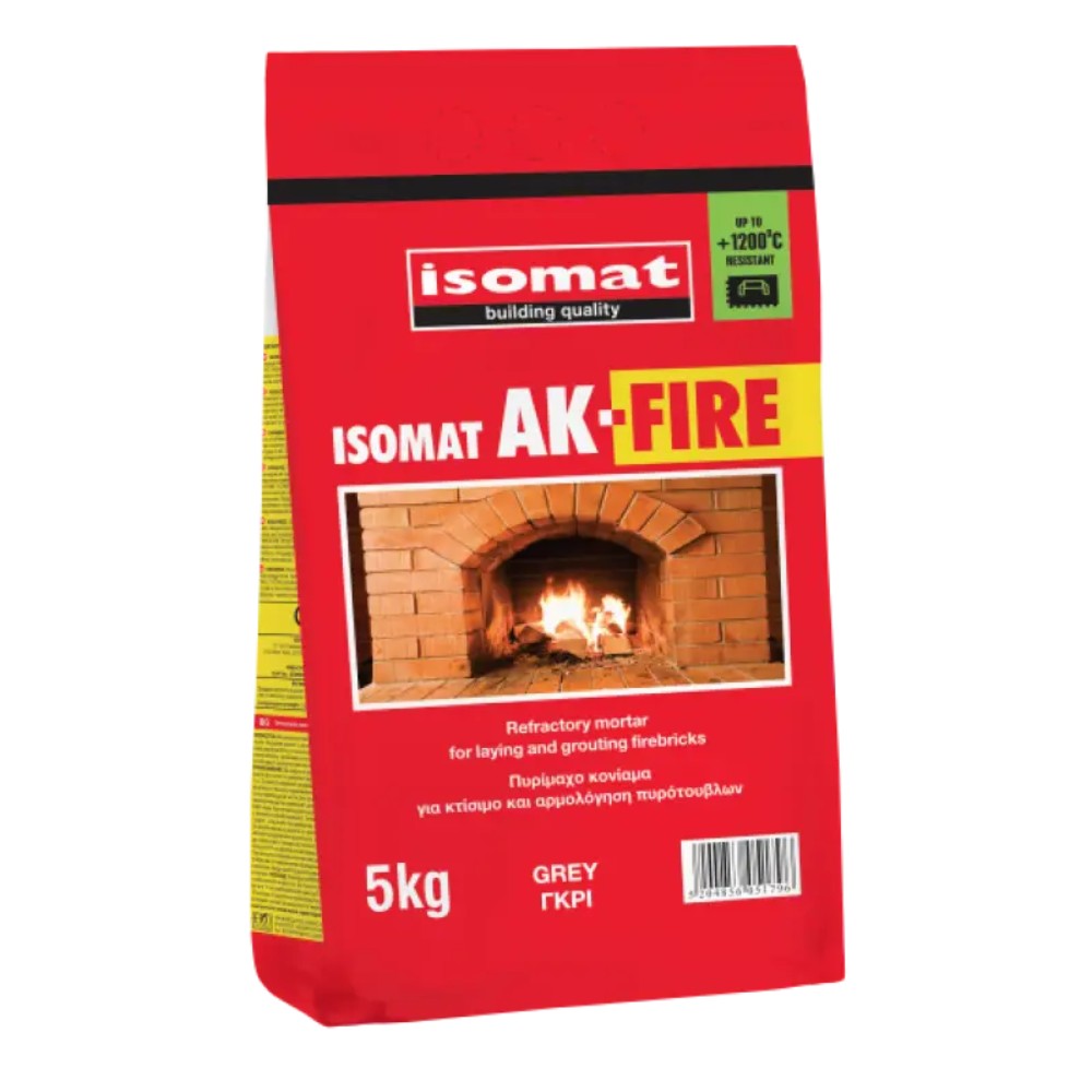 Mortar refractar Isomat Ak-Fire, interior/exterior, 5 kg Mortar refractar Isomat Ak-Fire, interior/exterior, 5 kg