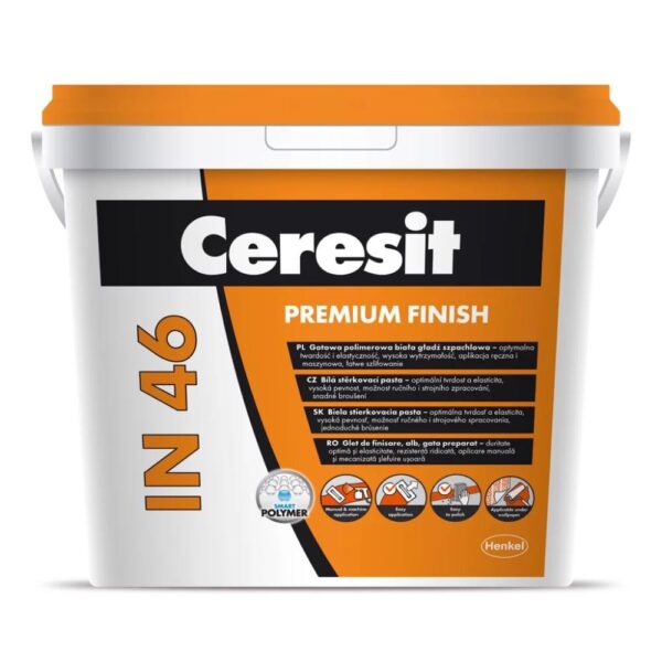 Glet de finisaj premium Ceresit IN 46, pasta, gata preparat, 25 kg