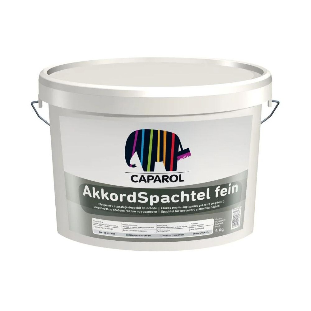 Glet universal, Caparol Akkordspachtel fein, interior, alb, 4 kg Glet universal, Caparol Akkordspachtel fein, interior, alb, 4 kg