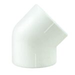 Cot PPR 45° Vesbo, filet interior, 40 mm, alb