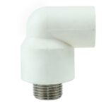 Cot PPR 90° Vesbo, filet exterior, 20 mm x 1/2", alb