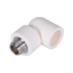 Cot PPR 90° Vesbo, filet exterior, 25 mm x 1/2", alb