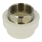 Mufa PPR 75 mm Vesbo, 2 1/2", filet interior, prindere hexagonala, alb