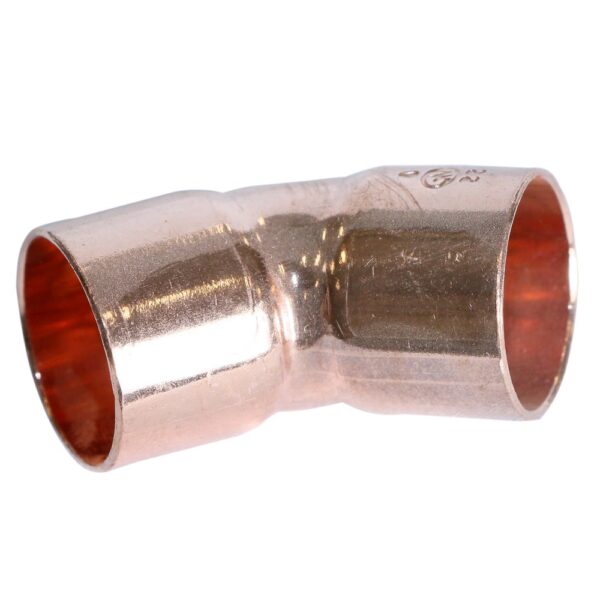 Cot cupru pentru lipire, F-F, 22 mm, 45 grade
