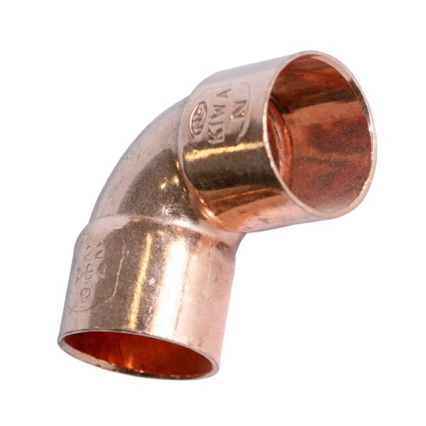 Cot cupru pentru lipire, F-F, 22 mm, 90 grade