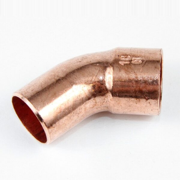 Cot cupru pentru lipire, M-F, 18 mm, 45 grade