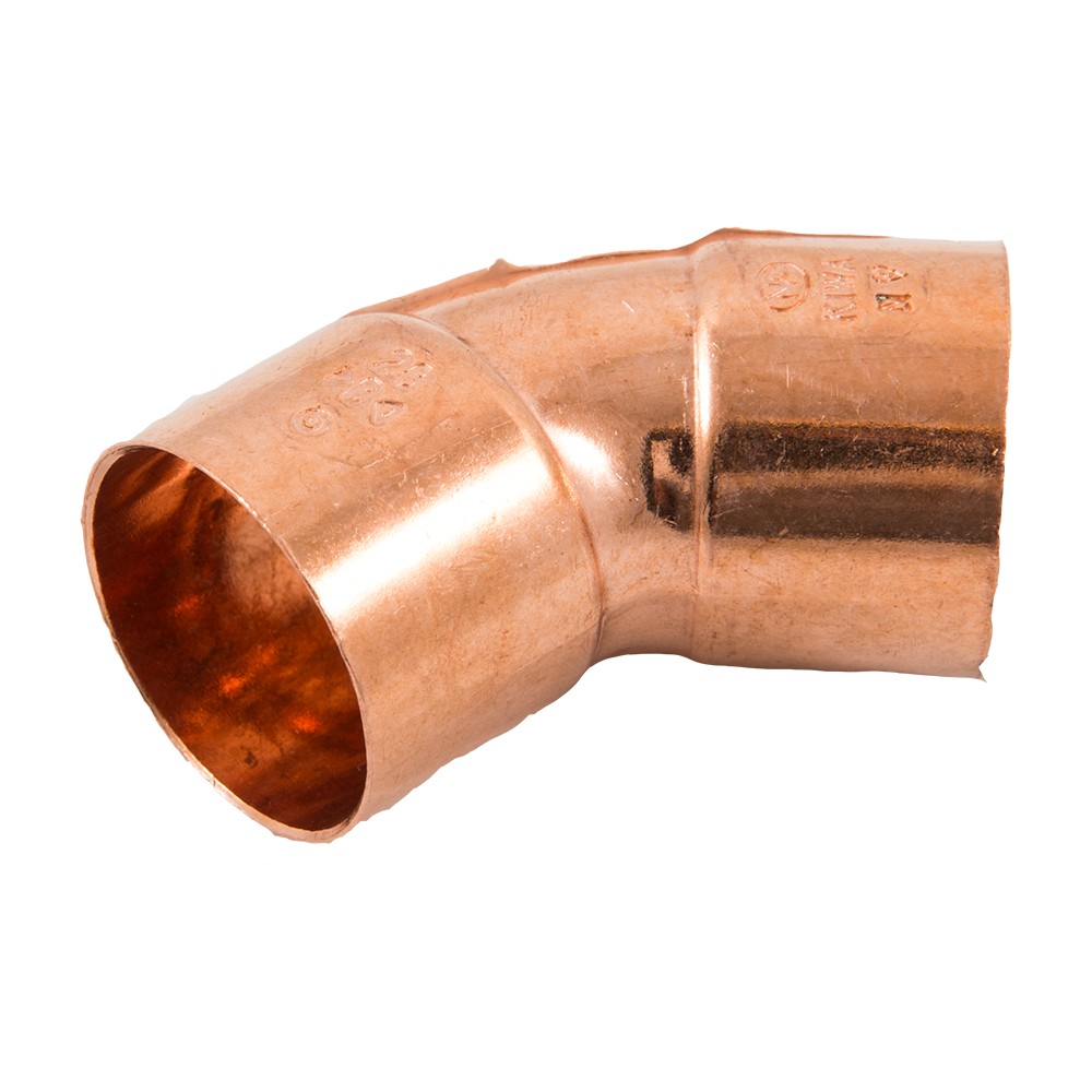 Cot cupru pentru lipire, M-F, 28 mm, 45 grade Cot cupru pentru lipire, M-F, 28 mm, 45 grade