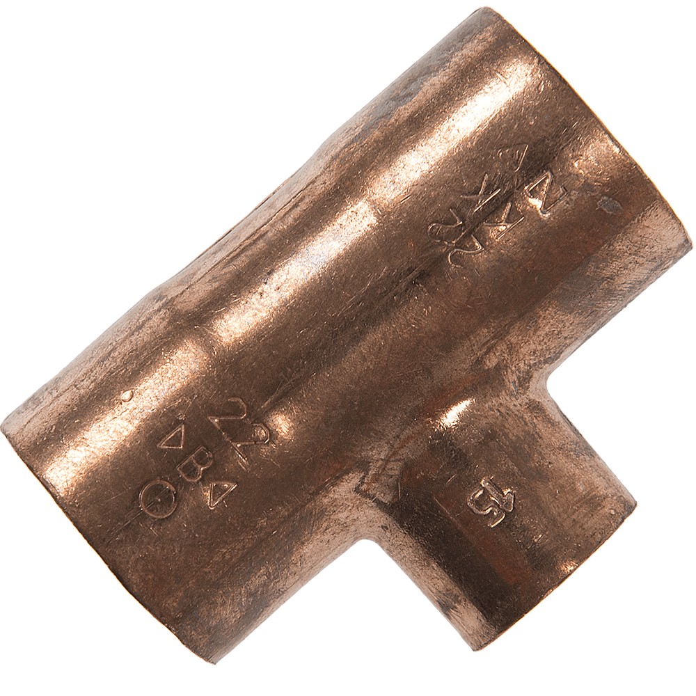 Teu cupru pentru lipire, F-F-F, diametru 18-28-18 mm Teu cupru pentru lipire, F-F-F, diametru 18-28-18 mm