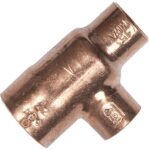 Teu cupru pentru lipire, F-F-F, diametru 22-15-15 mm