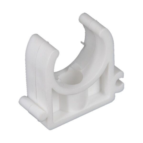 Clema fixare tevi PPR Supratherm, simpla, alb, 25 mm