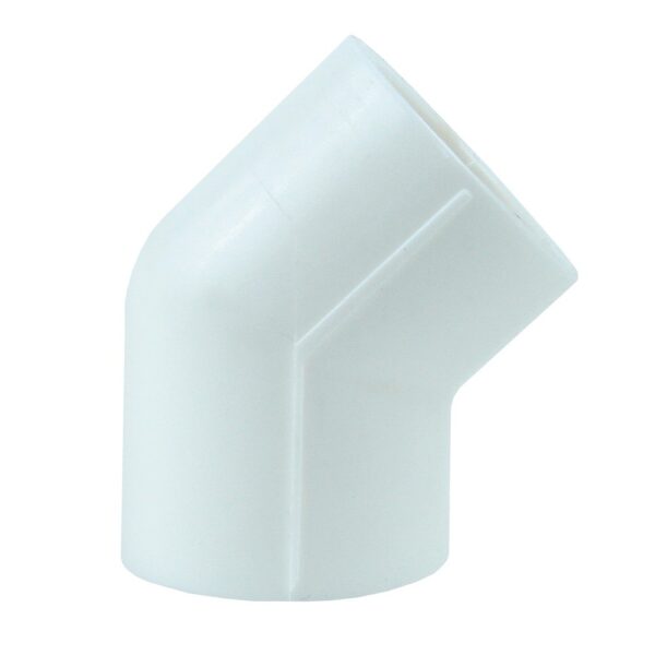 Cot PPR 45° Supratherm, filet interior, 20 mm, alb