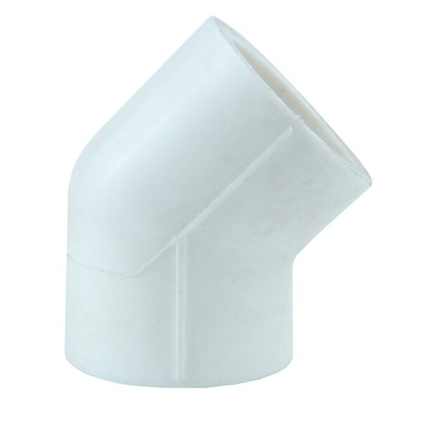 Cot PPR 45° Supratherm, filet interior, 25 mm, alb
