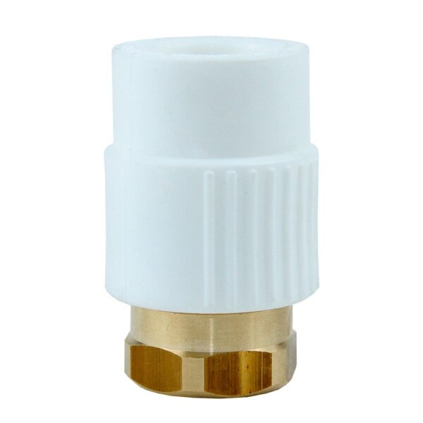Racord semiolandez alama Supratherm, filet interior, PPR, alb, 20 mm x 1/2 inch