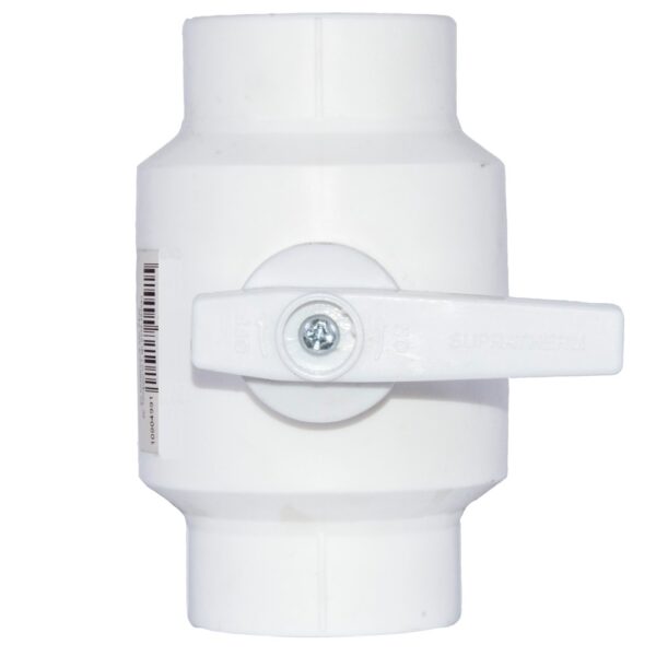 Robinet de trecere PPR Supratherm, cu sfera, alb, 40 mm