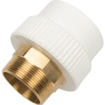 Mufa PPR 63 mm Supratherm, 2", filet exterior, alb