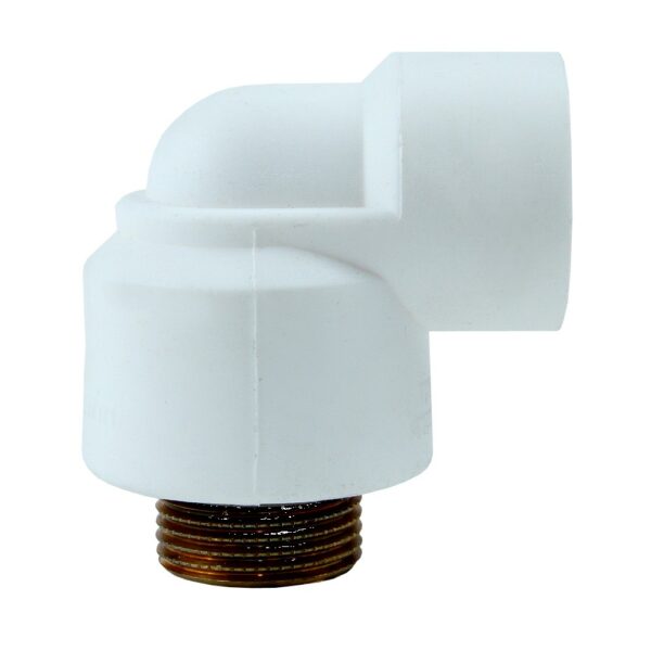 Cot PPR 90° Supratherm, filet exterior, 25 mm x 3/4", alb