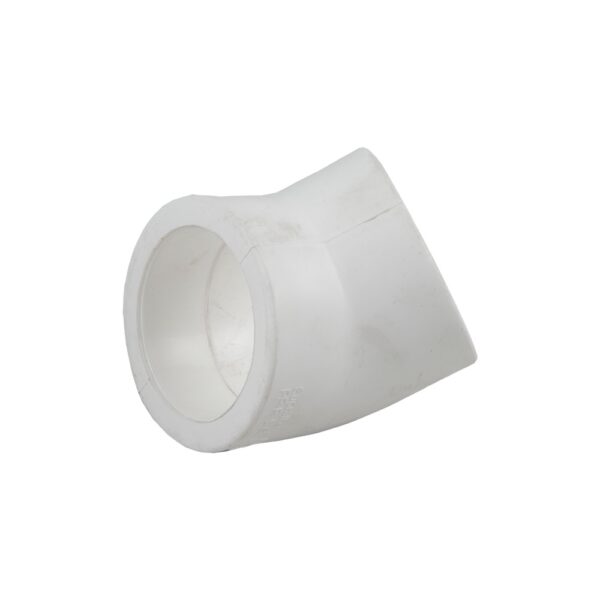 Cot PPR 45° Supratherm, filet interior, 63 mm, alb