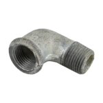 Cot 90°, fonta zincata nr.1, filet interior x filet exterior, 1/2 inch