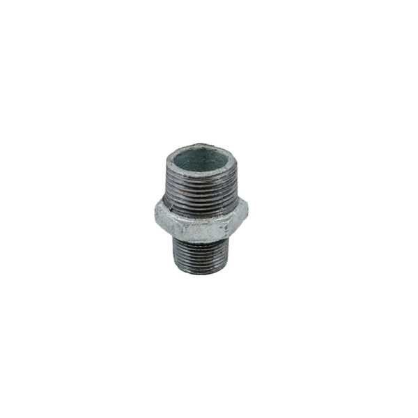 Niplu redus, fonta, zincat, 1 inch x 3/4 inch