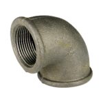 Cot 90° nr 2, fonta, negru, filet interior x filet interior, 1 1/4 inch