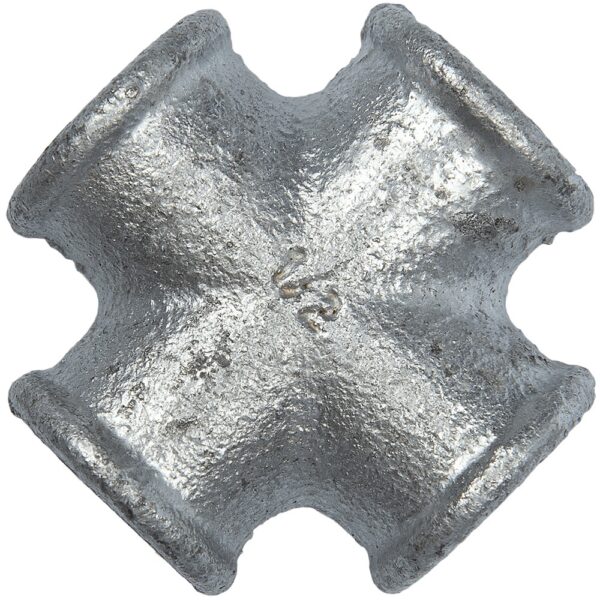 Cruce pentru imbinare tevi, fonta zincata, racord 1/2 inch