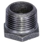 Reductie, fonta, negru, filet exterior x filet interior, 2 inch x 1 inch