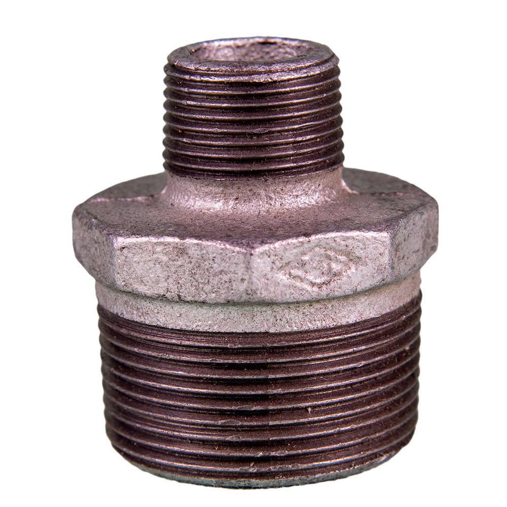Niplu redus, fonta, zincat, 1 1/2 inch x 3/4 inch Niplu redus, fonta, zincat, 1 1/2 inch x 3/4 inch
