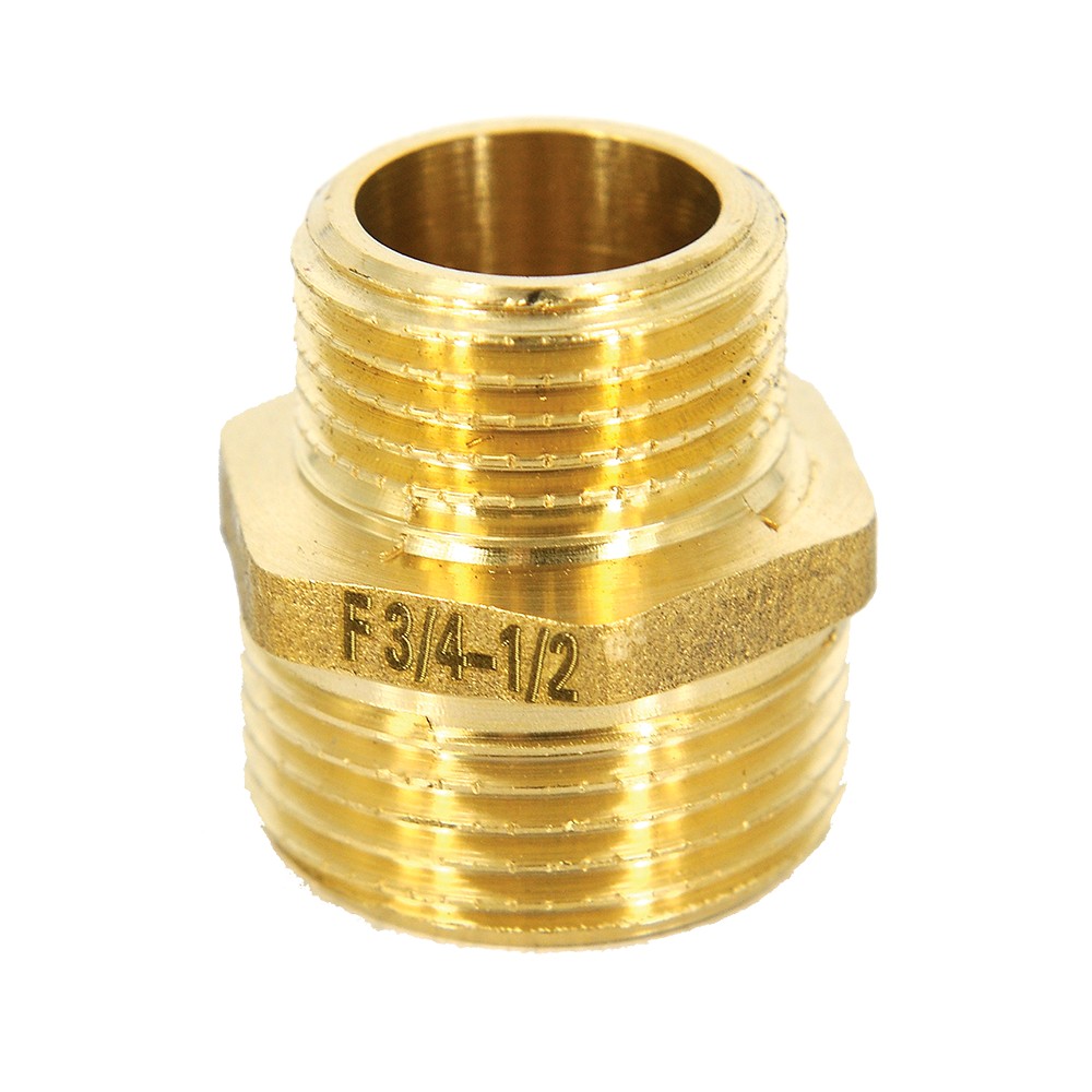 Niplu redus alama Ferro N10Z, diametru 3/4" x 1/2" Niplu redus alama Ferro N10Z, diametru 3/4" x 1/2"