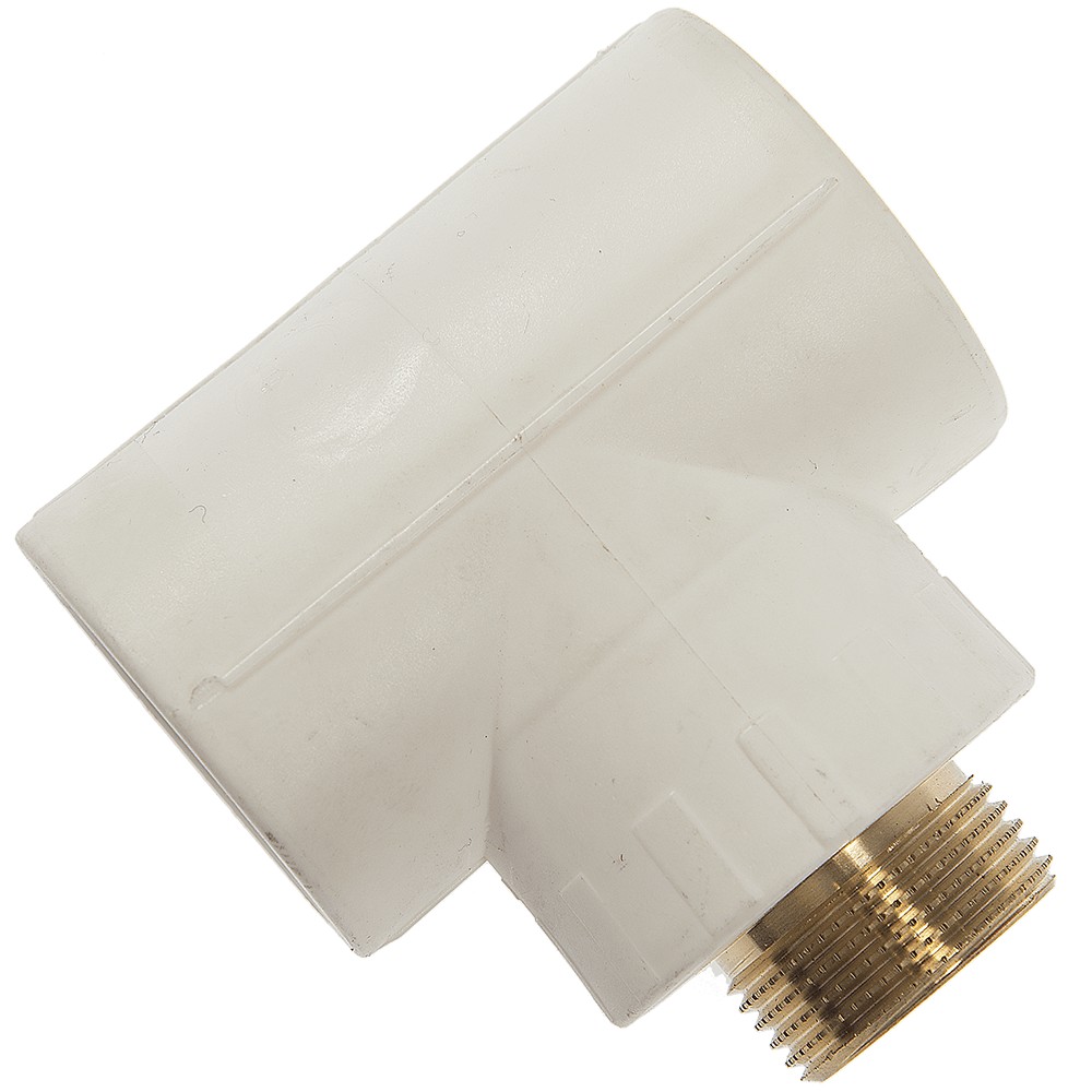 Teu PPR 32 mm Supratherm, 3/4", filet exterior, alb Teu PPR 32 mm Supratherm, 3/4", filet exterior, alb