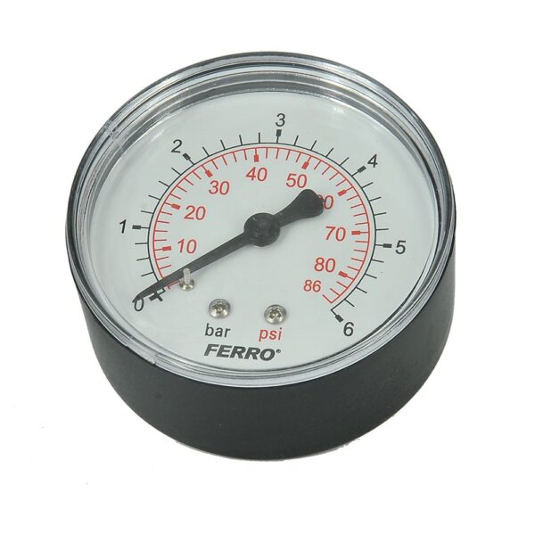 Manometru axial Ferro M6306A, 63 mm, 1/4", 0-6 bar