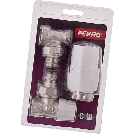 mathaus-10811596 Set robineti cu cap termostatic Ferro ZTM21, 1/2″