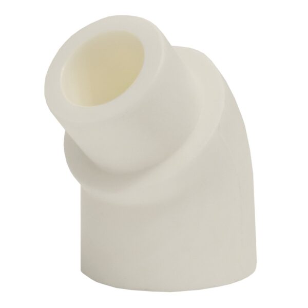 Cot PPR 45° Vesbo, F/M, 25 mm, filet exterior, alb