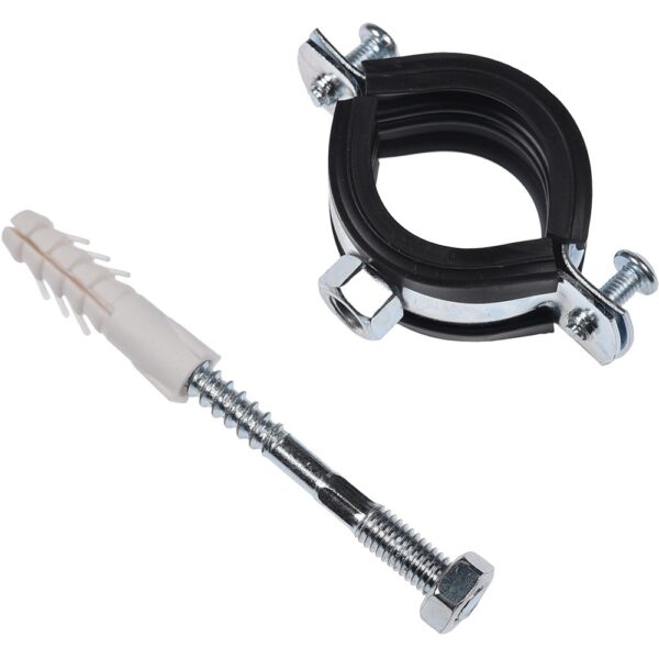 Colier cu garnitura metalic cu surub si diblu, 1/2"