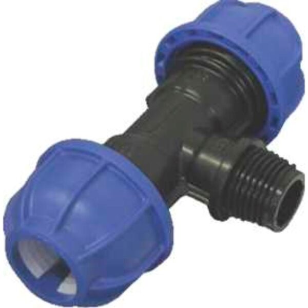 Teu rapid PE Valrom, filet exterior, 20 mm x 1/2 inch