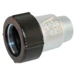 Mufa rapida Gebo, QA-filet exterior, fonta zincata, 1"