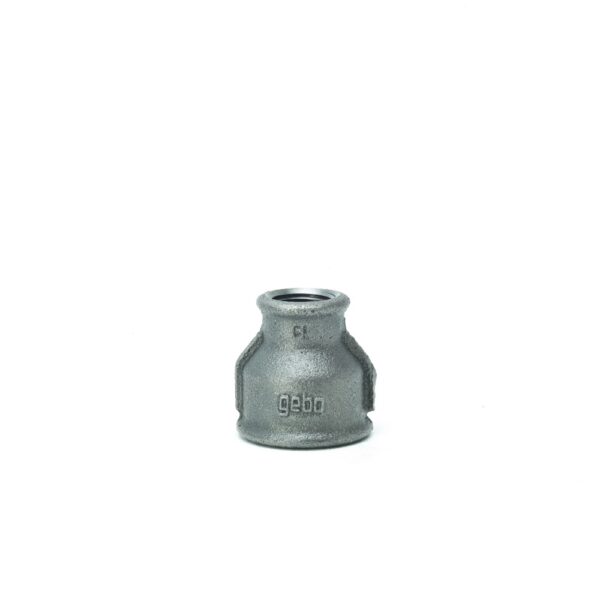 Mufa redusa Gebo, filet interior-interior, fonta neagra, 1"x1/2"