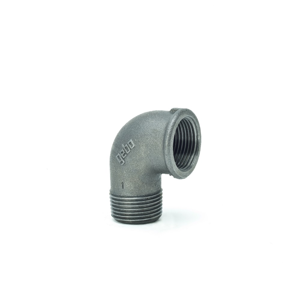 Cot 90º Gebo, fonta neagra, filet interior-exterior, 1/2" Cot 90º Gebo, fonta neagra, filet interior-exterior, 1/2"