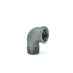 Cot 90º Gebo, fonta neagra, filet interior-exterior, 3/4"