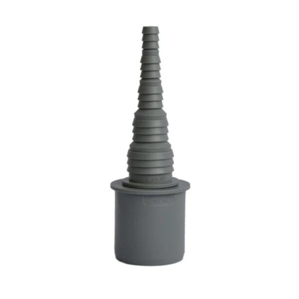 Dop polipropilena, gri, D 40 mm, cu conector pentru furtun, D 8 - 25 mm