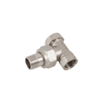 Robinet calorifer retur drept, 3/8″, argintiu