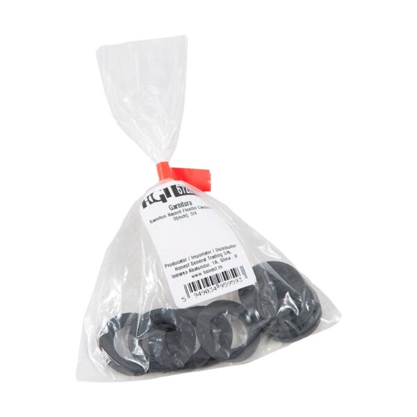 Garnitura racord flexibil, cauciuc, negru, 3/4 inch, 10 bucati