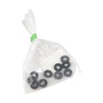 Garnitura racord flexibil, cauciuc, negru, 3/8 inch, set 10 buc