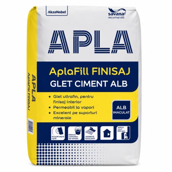 Glet de finisaj pentru interior Apla Fill Finisaj, 20 kg