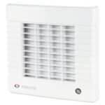 Ventilator de baie cu jaluzele automate si intrerupator cu fir Vents, 125 mm, 185 mc/h, 18 W, alb