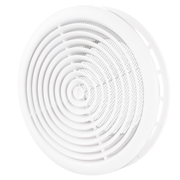 Grila ventilatie rotunda Vents, ABS, 100 mm, alba