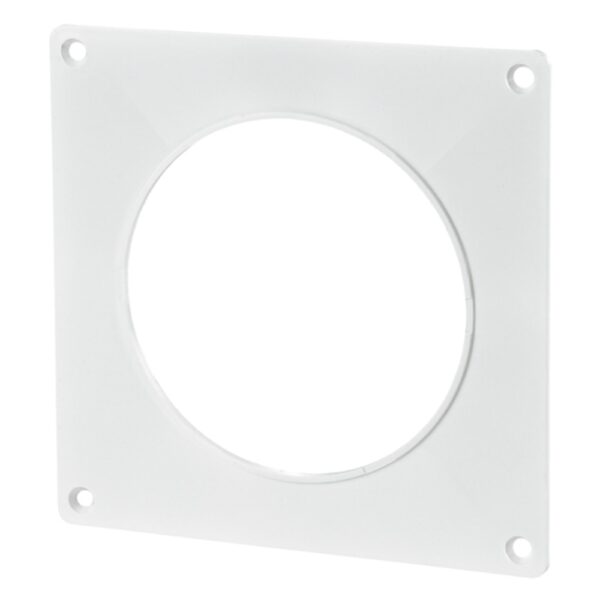 Placa fixare perete pentru tub rotund Vents, PVC, 100 mm, alba