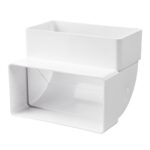 Cot vertical 90 grade canal plat Vents, PVC, 55 x 110 mm, alb