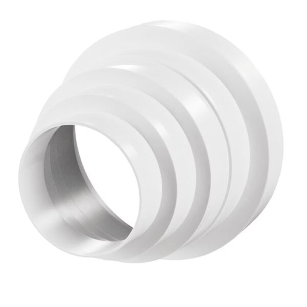 Reductie universala Vents, PVC, 80-150 mm, alba