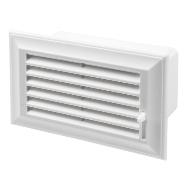 Grila ventilatie pentru canal plat Vents, PVC, 110 x 55 mm, alba