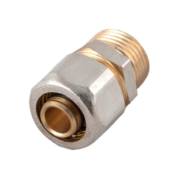 Racord pentru teava multistrat, alama, filet exterior, 16 mm x 1/2 inch (cod 11115045)